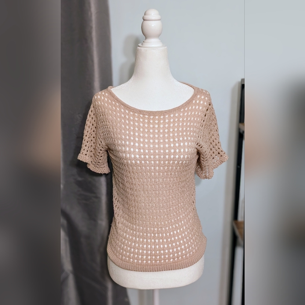 Short Sleeve Crochet Top